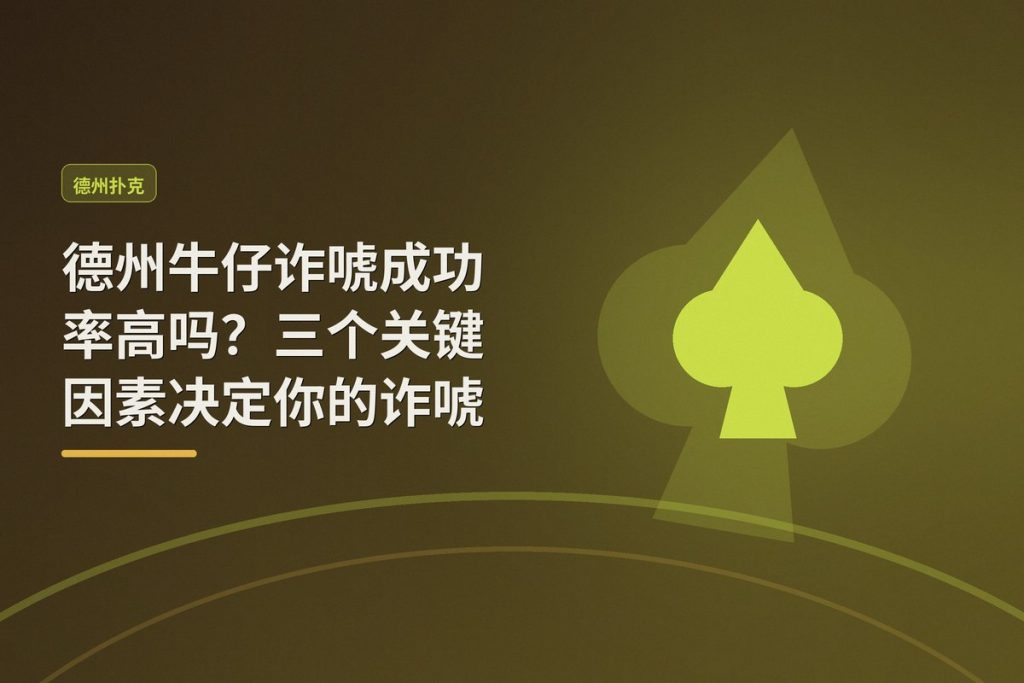 德州牛仔诈唬成功率高吗？三个关键因素决定你的诈唬效果