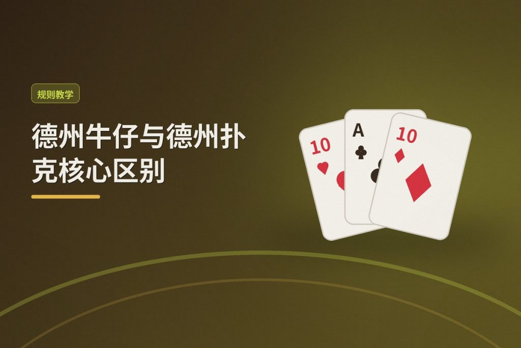 德州牛仔与德州扑克核心区别：玩法、规则与策略全解析