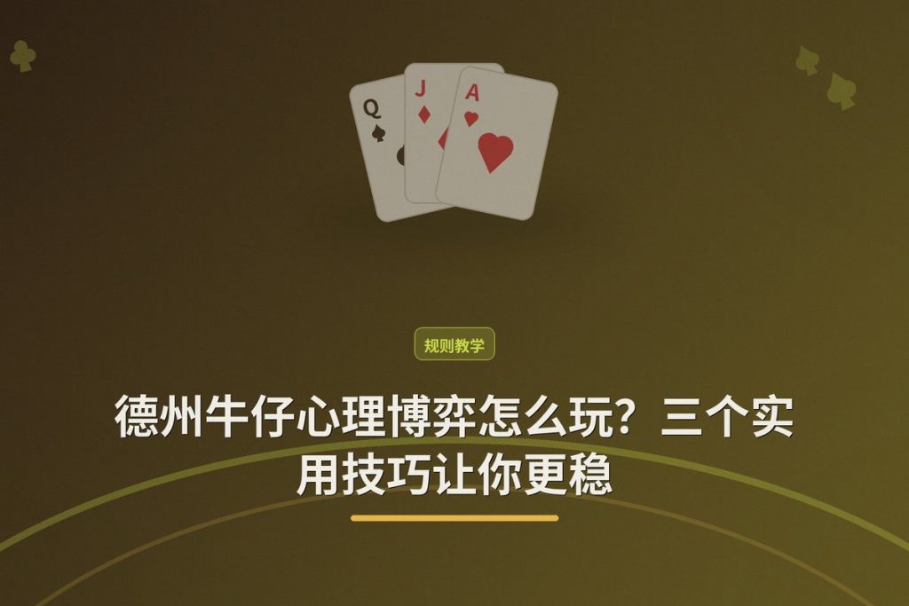 德州牛仔心理博弈怎么玩？三个实用技巧让你更稳
