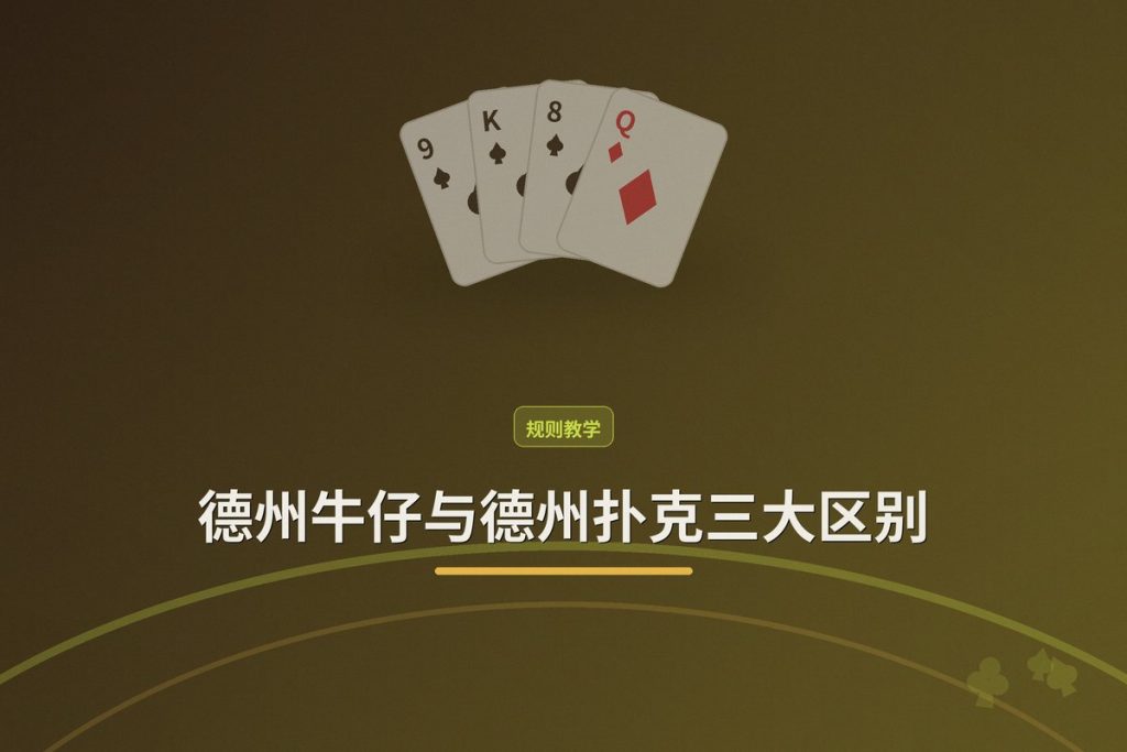 德州牛仔与德州扑克三大区别：规则、玩法与策略全解析