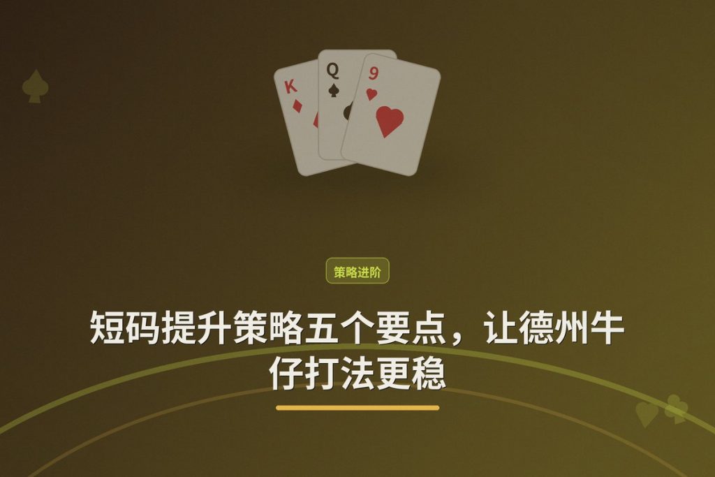 短码提升策略五个要点，让德州牛仔打法更稳