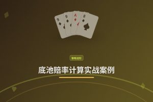 底池赔率计算实战案例：三个场景帮你快速掌握决策技巧