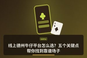 线上德州牛仔平台怎么选？五个关键点帮你找到靠谱场子